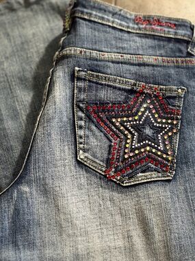 Pepe Jeans Blue Denim Bootcut with Star-Studded Pocket